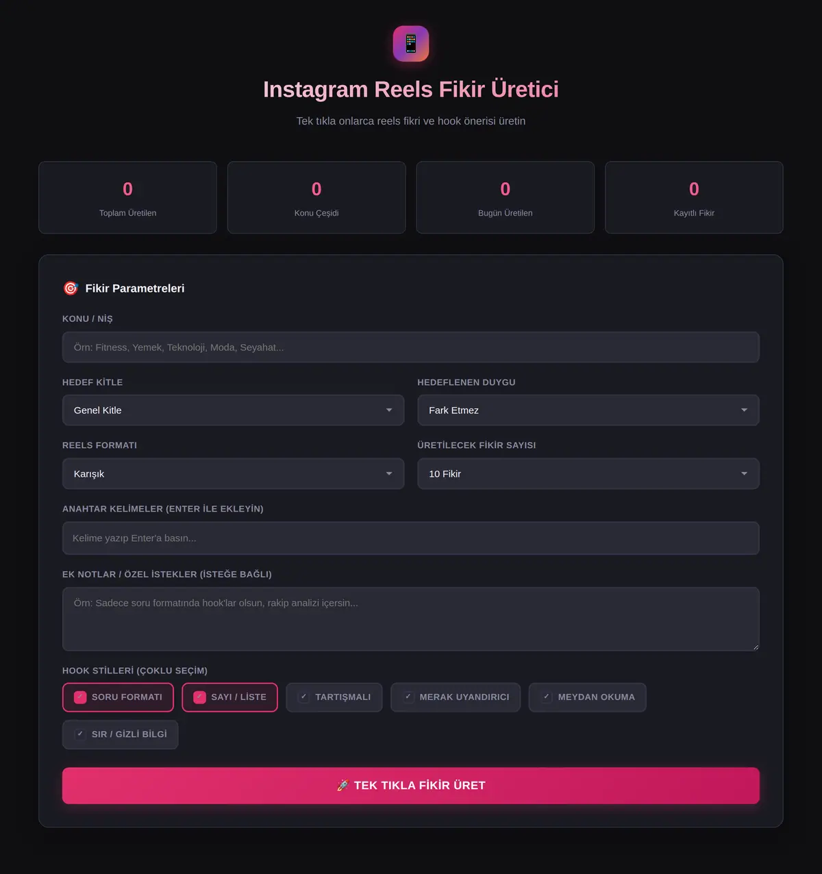 Instagram Reels Fikir Üretici ekran görüntüsü 3