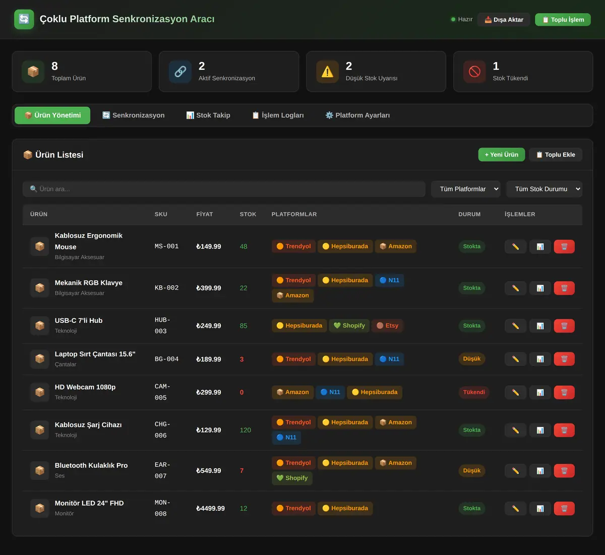 Çoklu Platform Senkronizasyon Aracı ekran görüntüsü 3