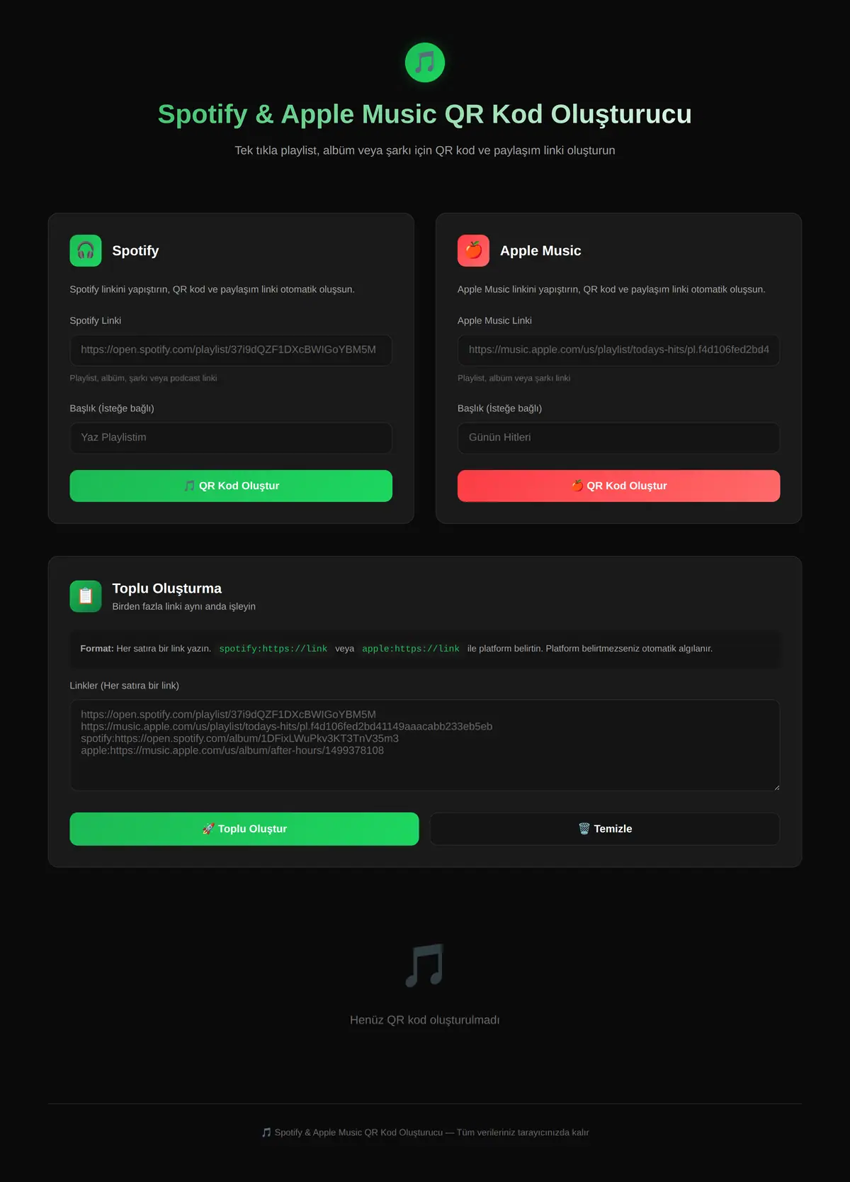 Spotify & Apple Music QR Kod Oluşturucu ekran görüntüsü 3