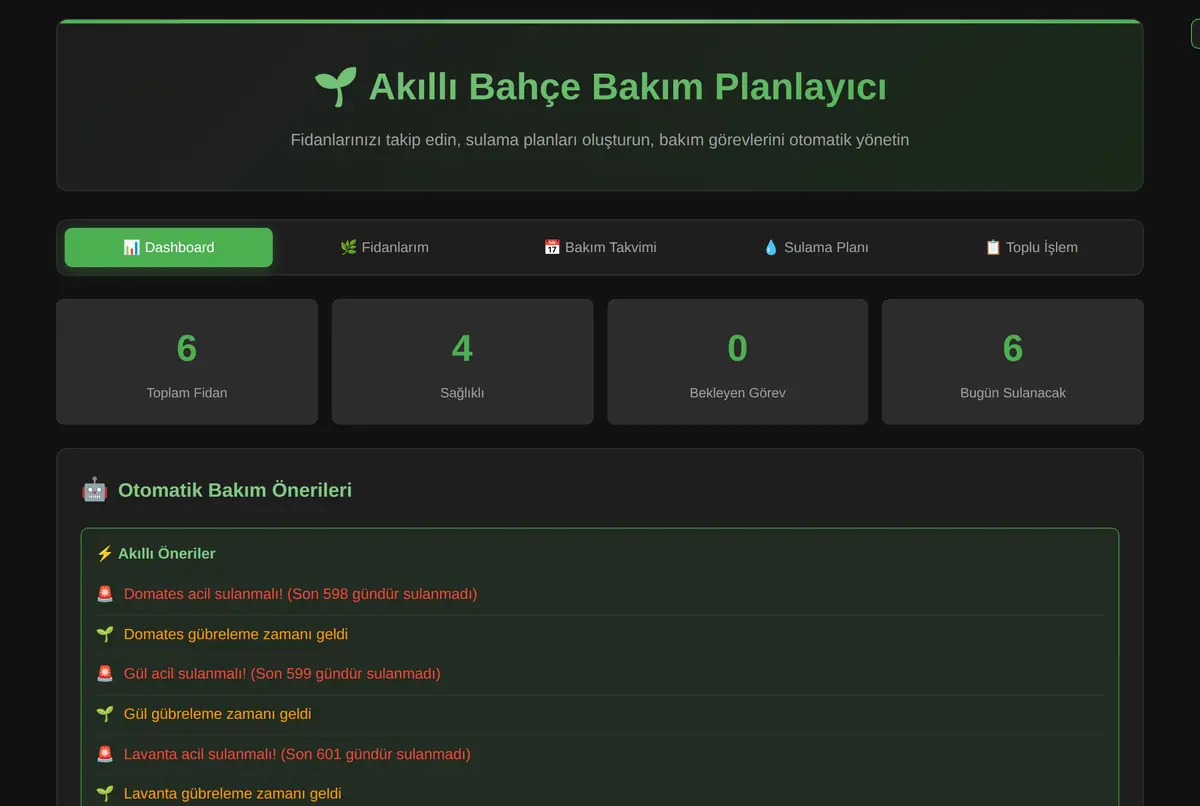 Akıllı Bahçe Bakım Planlayıcı ekran görüntüsü 2