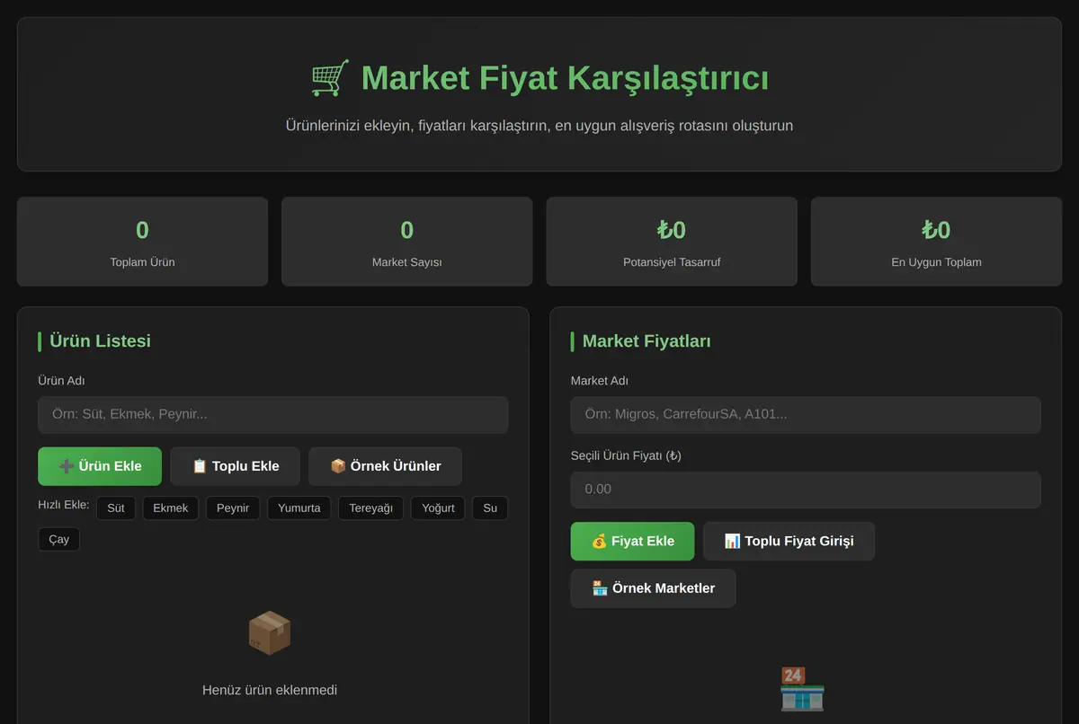 Market Fiyat Karşılaştırıcı ve Rota Oluşturucu ekran görüntüsü 2