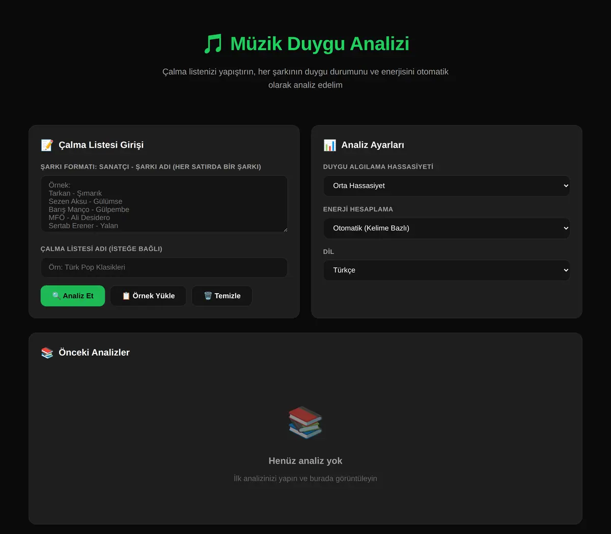Müzik Duygu Analizi: Çalma Listesi Ruh Hali Eşleme ekran görüntüsü 3