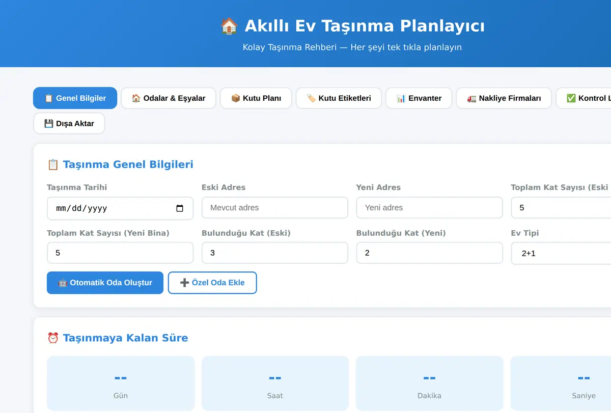 Akıllı Ev Taşınma Planlayıcı ekran görüntüsü
