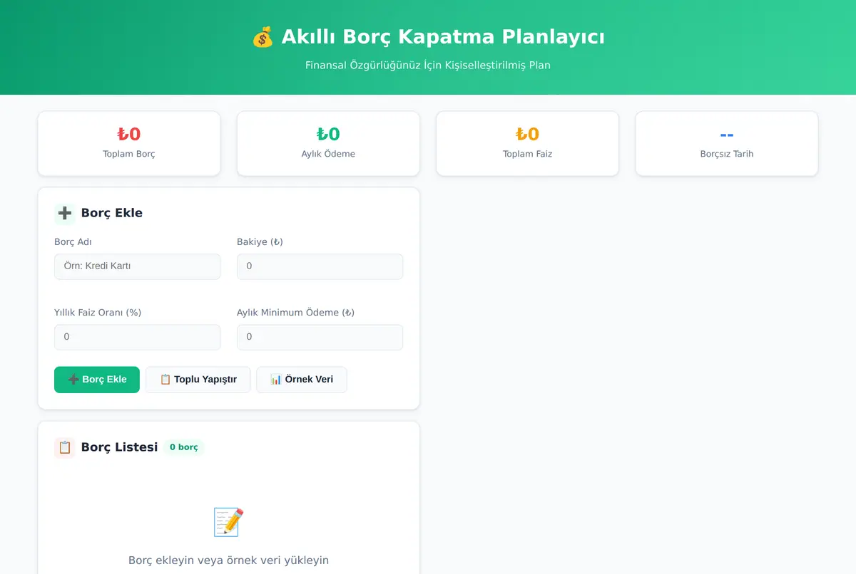 Akıllı Borç Kapatma Planlayıcı - Finansal Özgür ekran görüntüsü 2