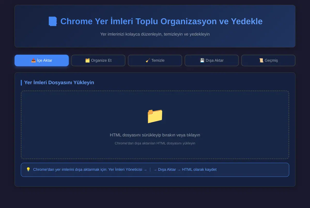 Chrome Yer İmleri Toplu Organizasyon ve Yedekle ekran görüntüsü 2