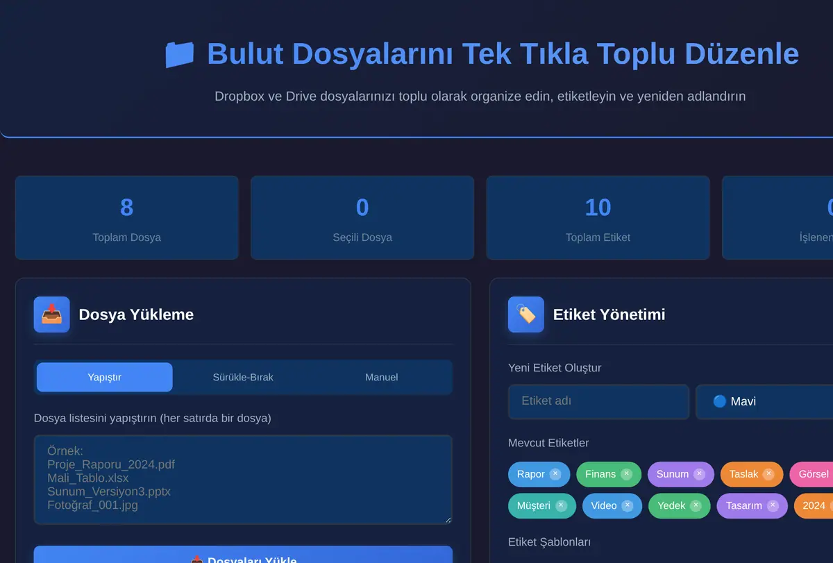 Bulut Dosyalarını Tek Tıkla Toplu Düzenle ekran görüntüsü