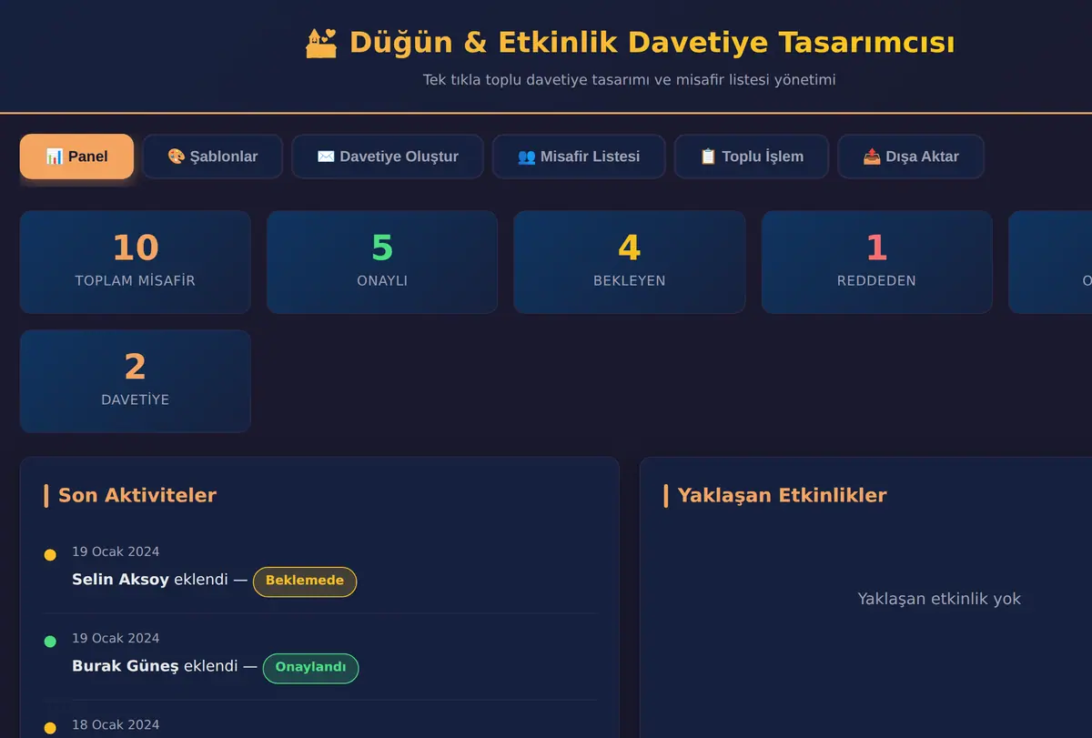 Düğün & Etkinlik Davetiye Tasarımcısı ekran görüntüsü