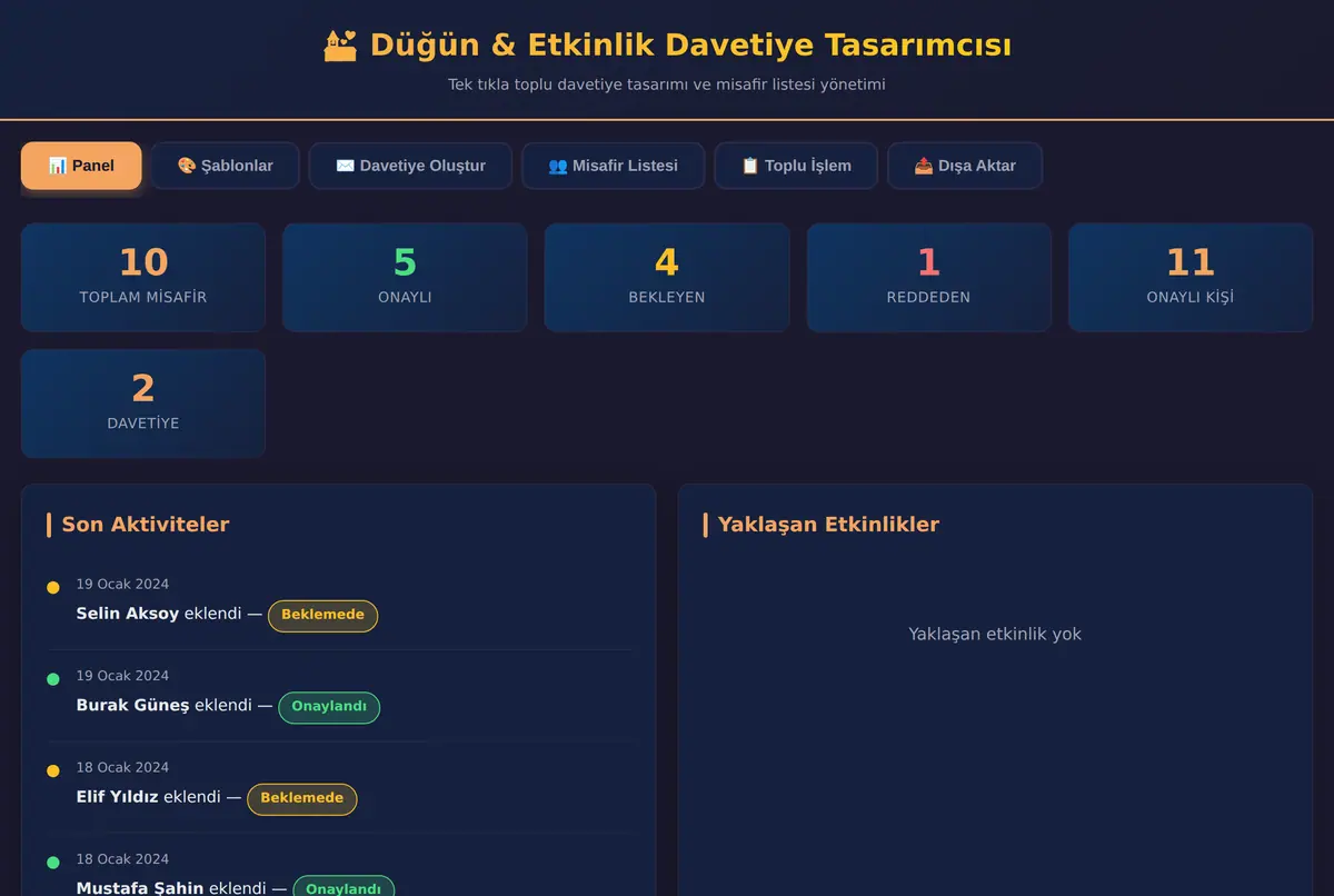 Düğün & Etkinlik Davetiye Tasarımcısı ekran görüntüsü 2