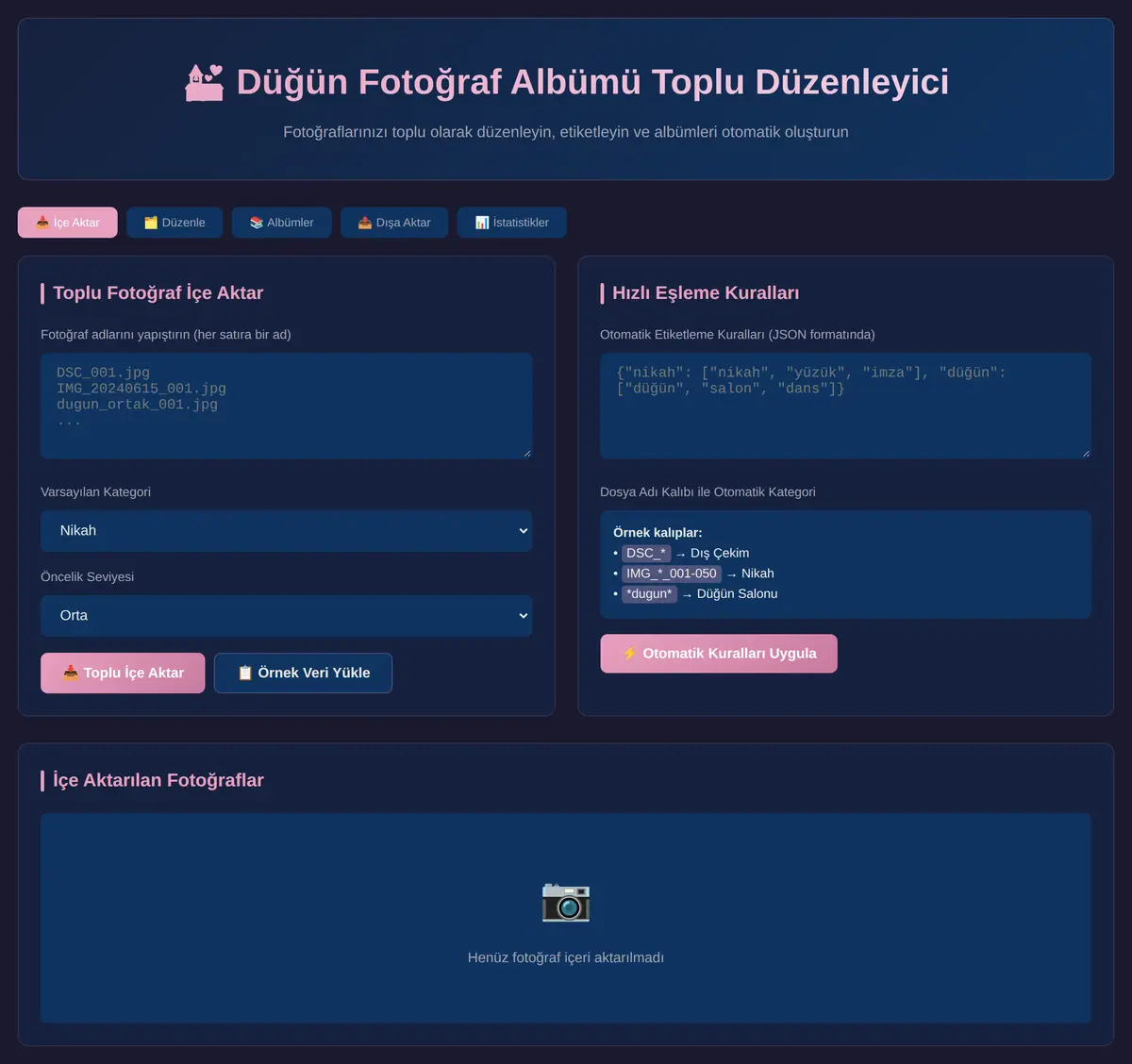 Düğün Fotoğraf Albümü Toplu Düzenleyici ekran görüntüsü 3