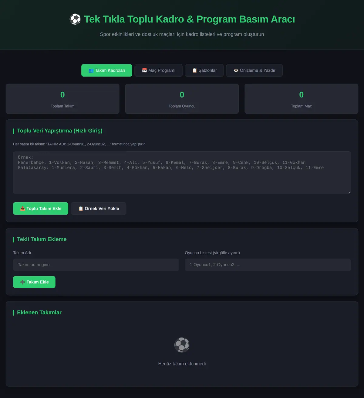 Tek Tıkla Toplu Kadro & Program Basım Aracı ekran görüntüsü 3