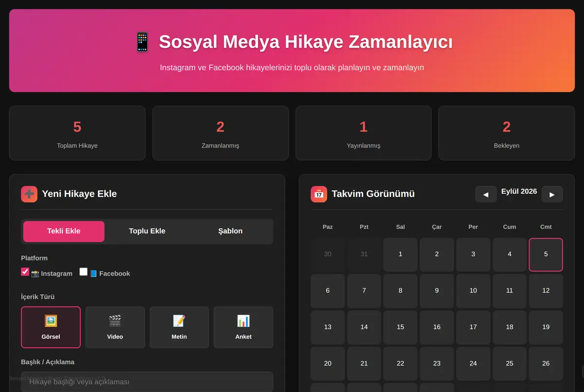 Sosyal Medya Hikaye Zamanlayıcı ekran görüntüsü 2