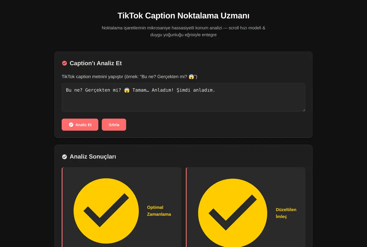 TikTok Caption Noktalama Uzmanı ekran görüntüsü 2