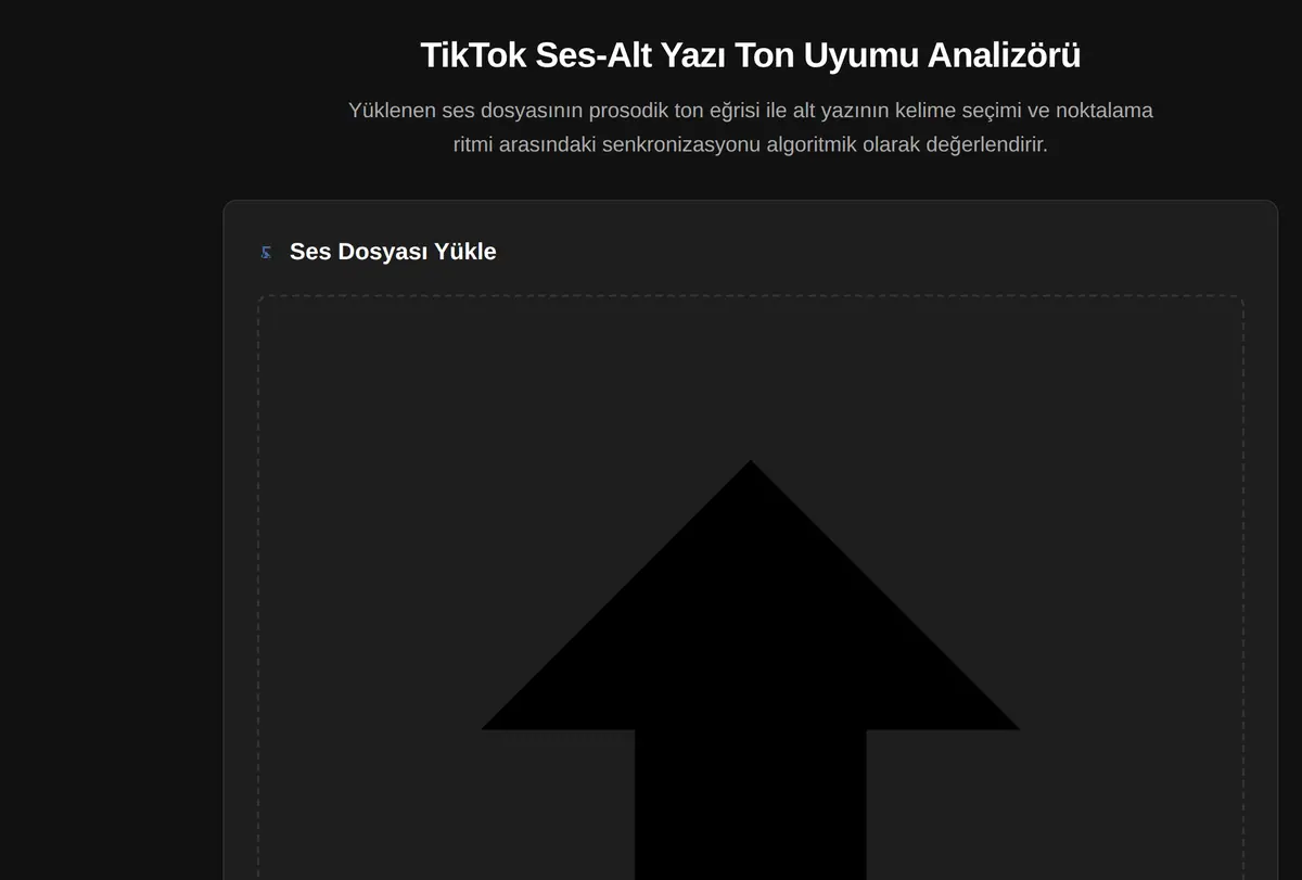 TikTok Ses-Alt Yazı Ton Uyumu Analizörü ekran görüntüsü