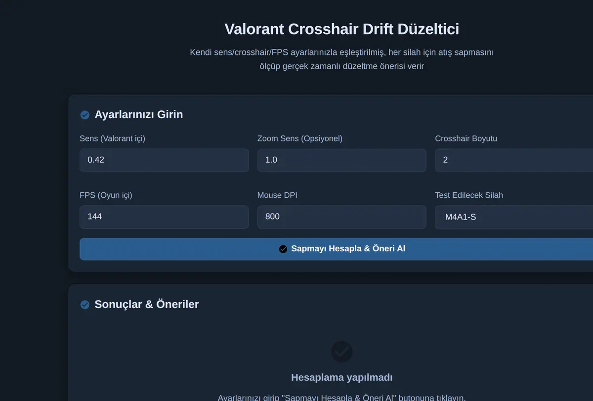 Valorant Crosshair Drift Düzeltici ekran görüntüsü