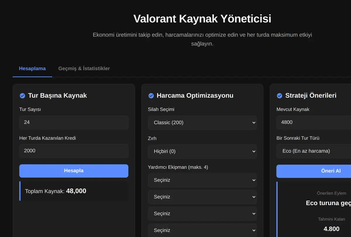 Valorant Kaynak Yöneticisi ekran görüntüsü