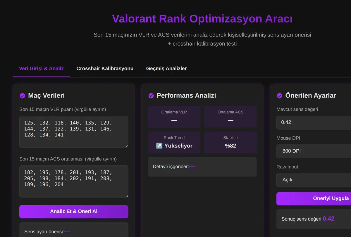 Valorant Rank Takip Aracı ekran görüntüsü