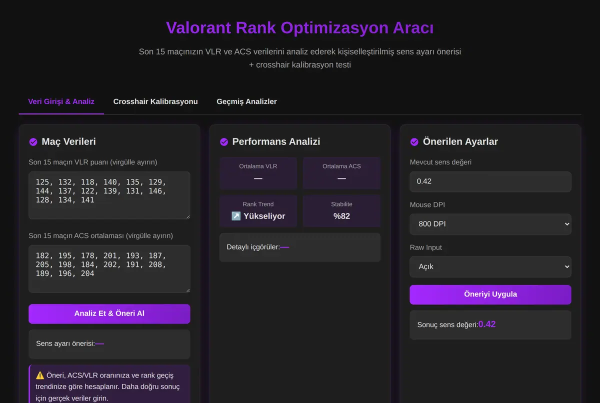 Valorant Rank Takip Aracı ekran görüntüsü 2