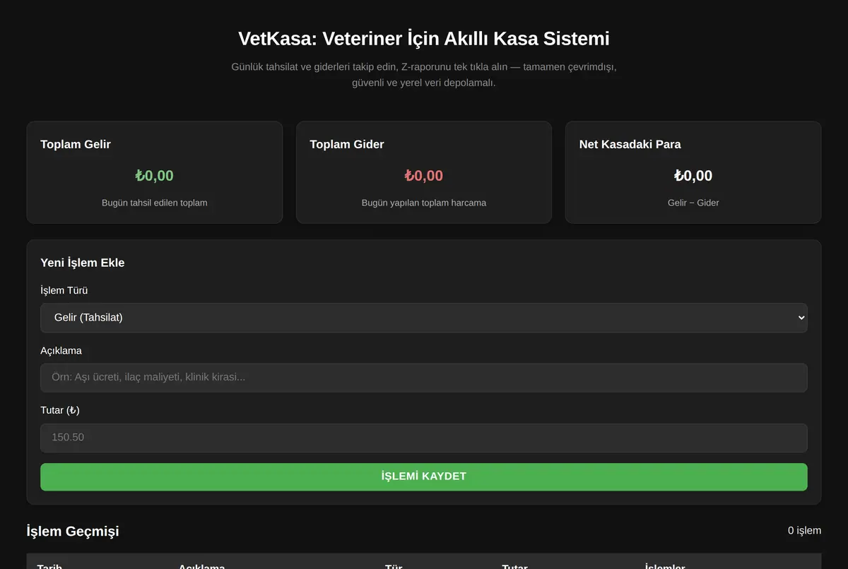 VetKasa: Veteriner İçin Akıllı Kasa Sistemi ekran görüntüsü 2