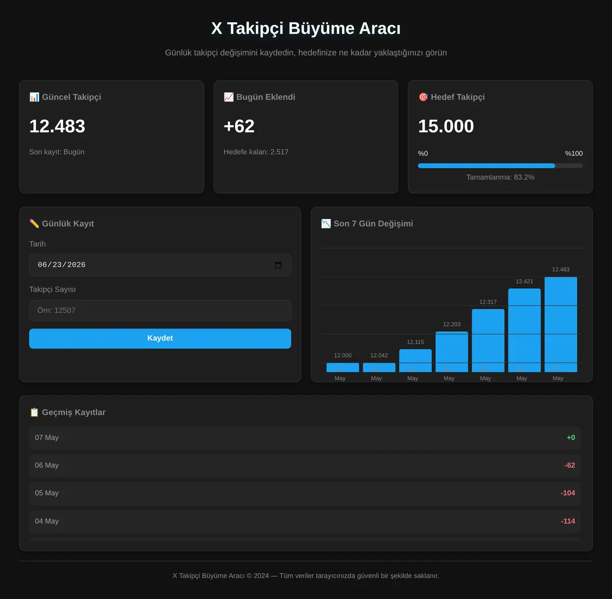 X Takipçi Büyüme Aracı ekran görüntüsü 3