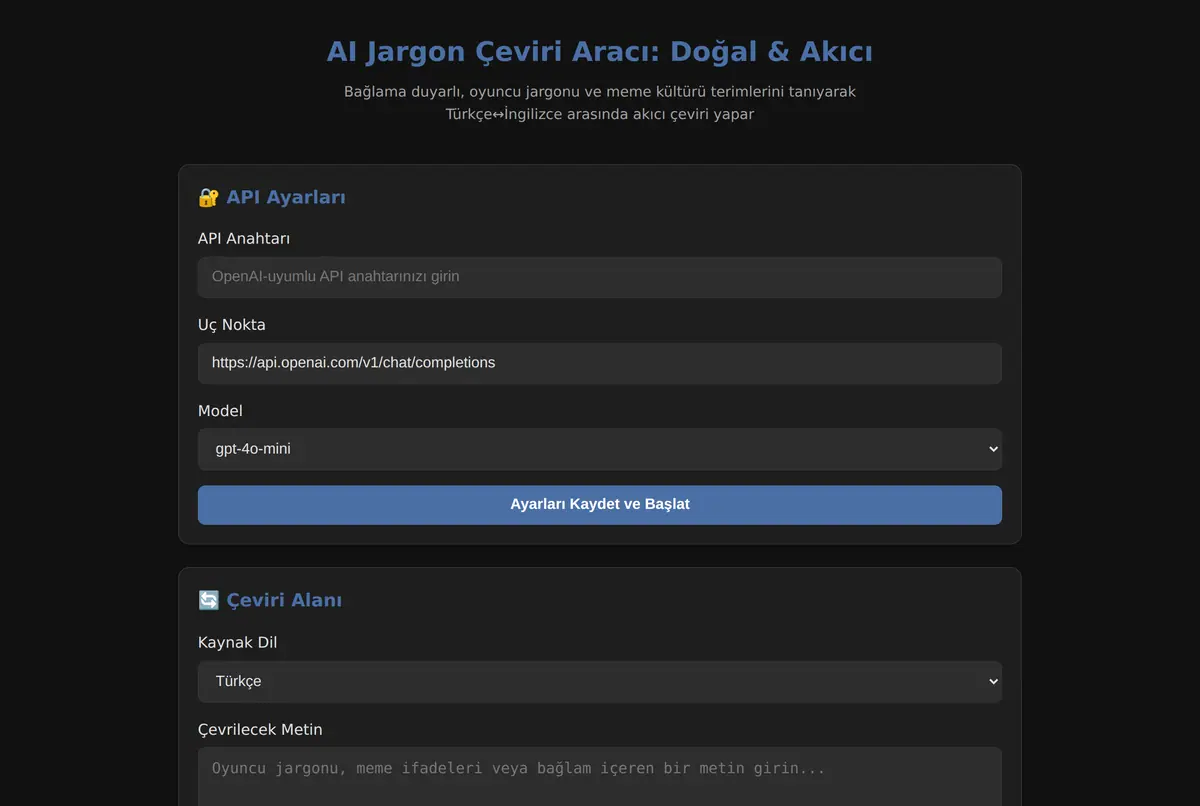 AI Jargon Çeviri Aracı: Doğal & Akıcı ekran görüntüsü 2