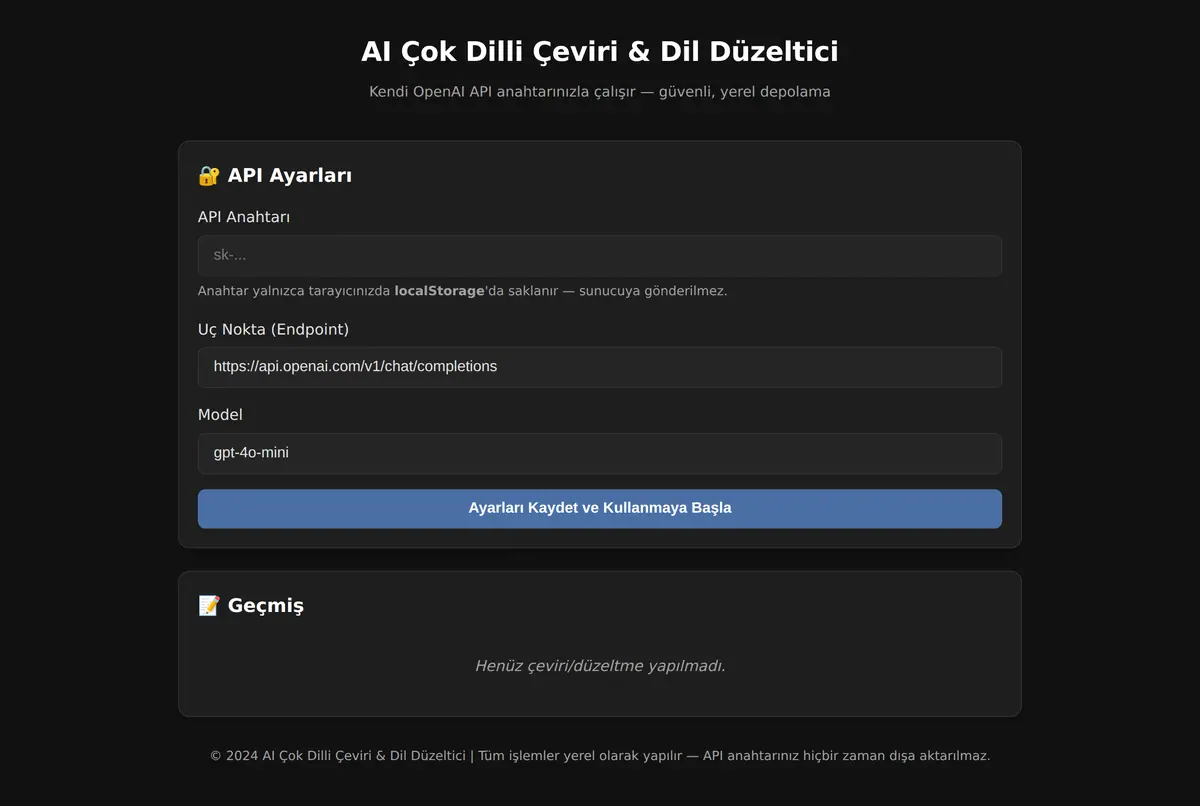 AI Çok Dilli Çeviri & Dil Düzeltici ekran görüntüsü 3