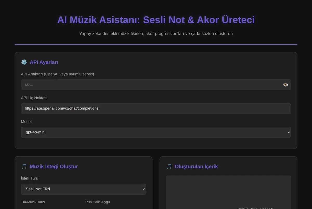 AI Müzik Asistanı: Sesli Not & Akor Üreteci ekran görüntüsü 2