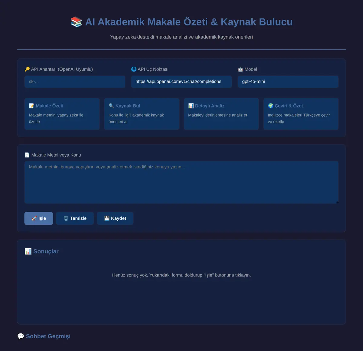 AI Akademik Makale Özeti & Kaynak Bulucu ekran görüntüsü 3