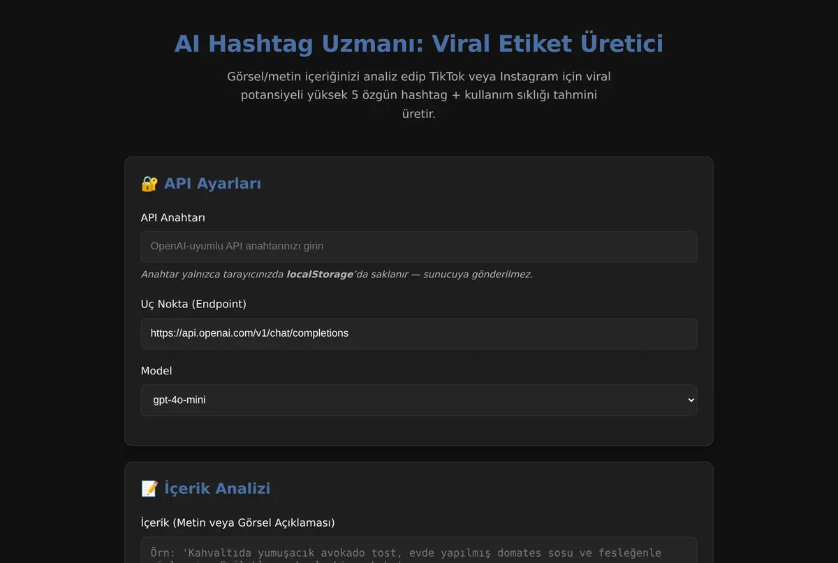 AI Hashtag Uzmanı: Viral Etiket Üretici ekran görüntüsü 2