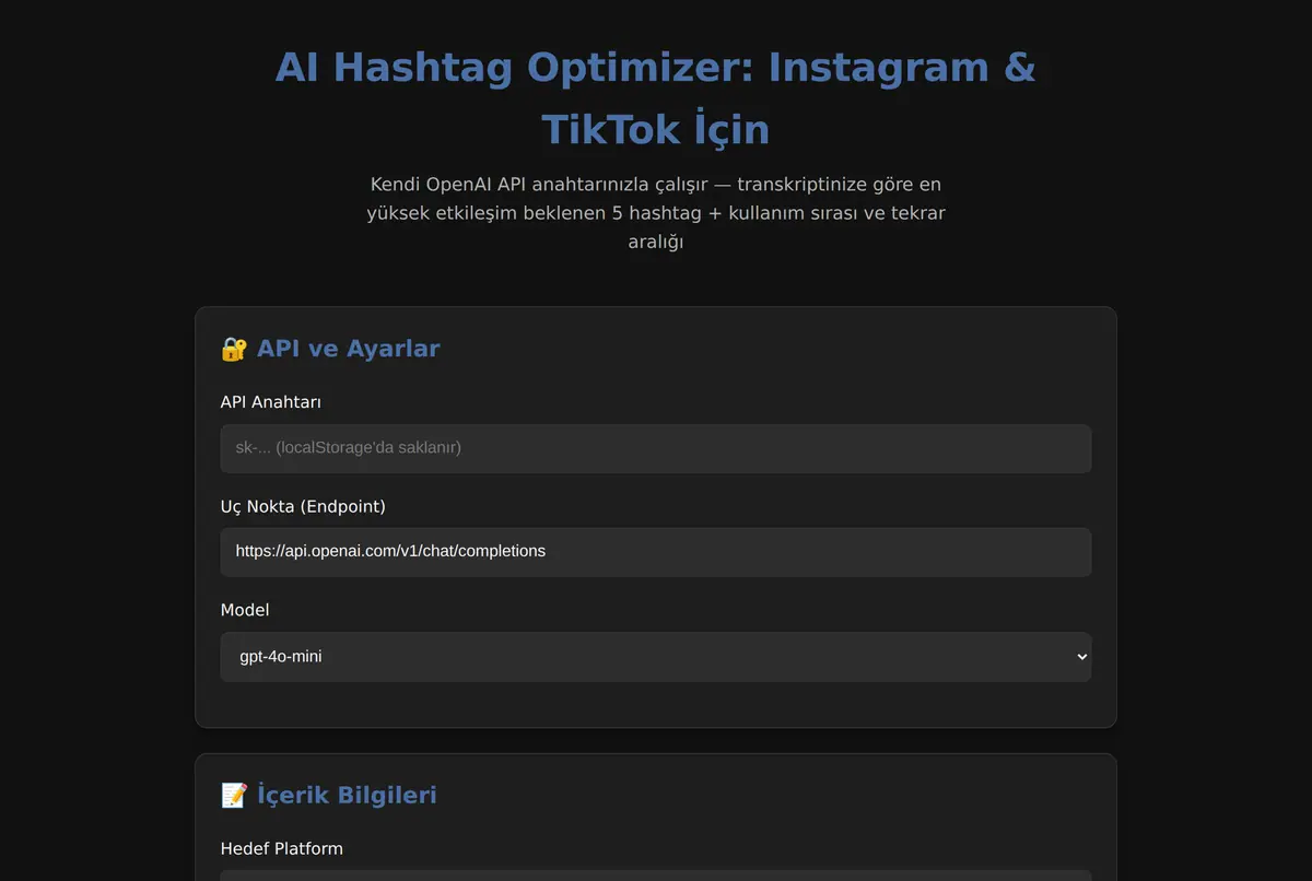 AI Hashtag Optimizer: Instagram & TikTok İçin ekran görüntüsü 2