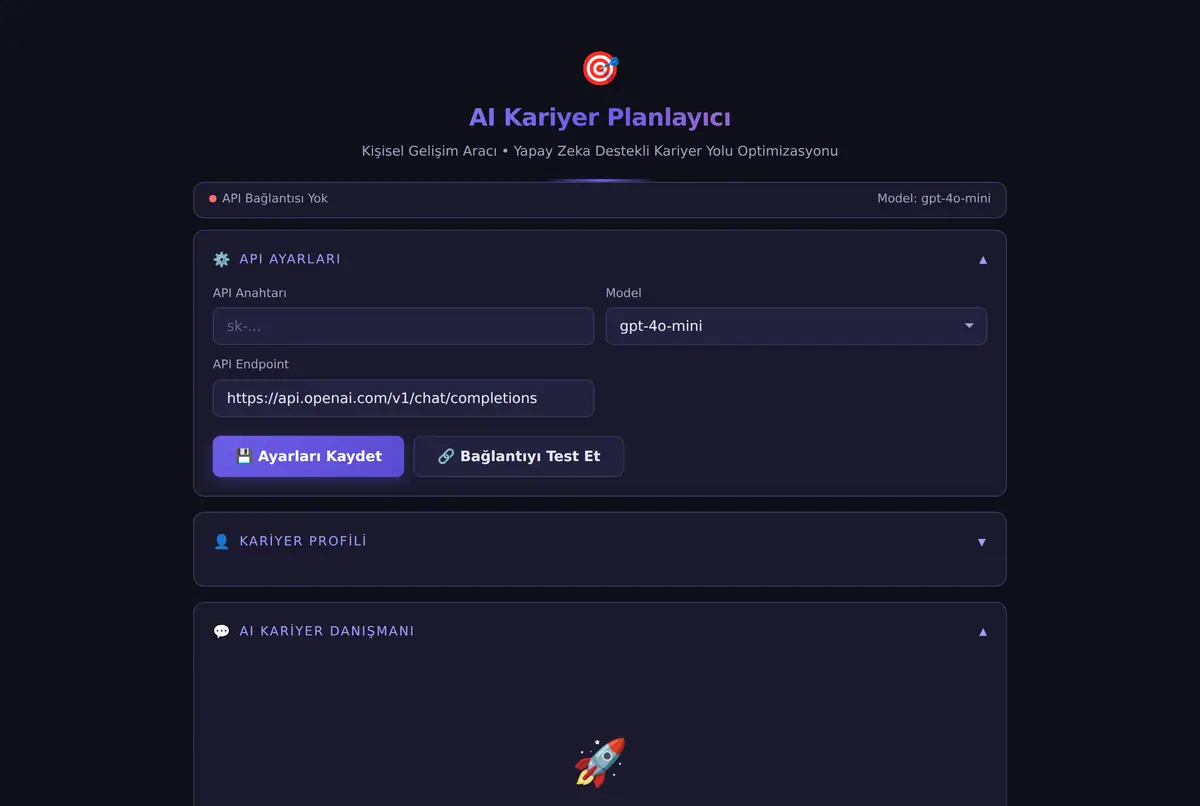 AI Kariyer Planlayıcı - Kişisel Gelişim Aracı ekran görüntüsü 2