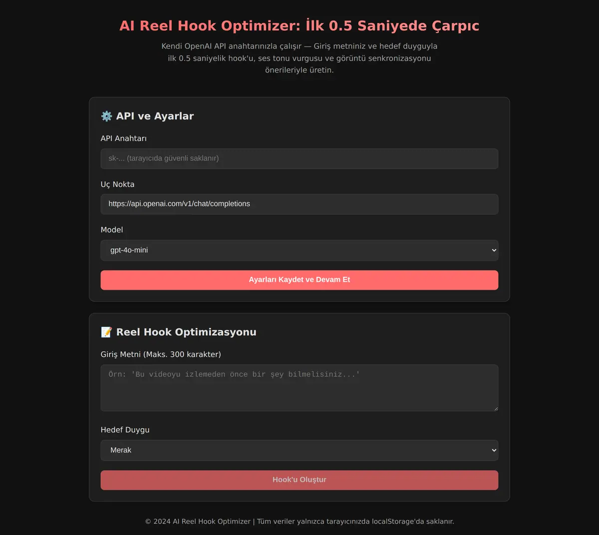AI Reel Hook Optimizer: İlk 0.5 Saniyede Çarpıc ekran görüntüsü 3