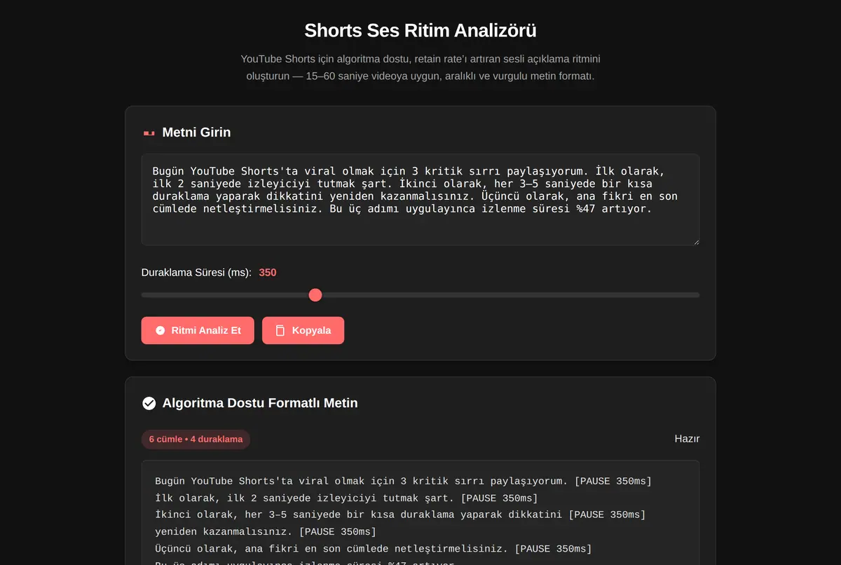 Shorts Ses Ritim Analizörü ekran görüntüsü 2